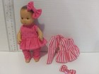 8" Doll Clothes Handmade to fit American Girl 8" Baby Doll-2-Pant Top Bow   L55