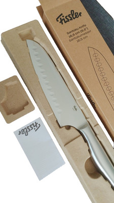 FISSLER Serie ESSENTIAL - Santokumesser 16,5 cm mit Kullenschliff  NEU & OVP!