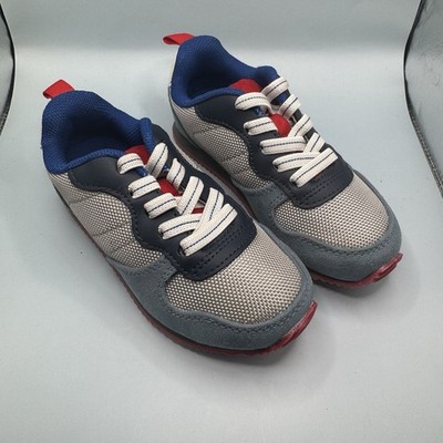Baby GAP Kids Sneakers Size 8 Bainbridge Blue Red Gray Low Top Athletic Shoes