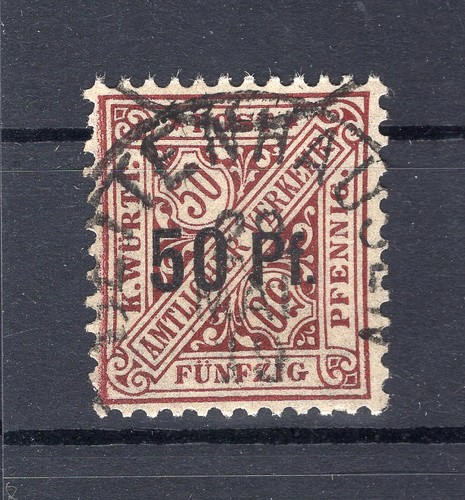 Württemberg 255 stamped BPP 25 EUR BPP signature