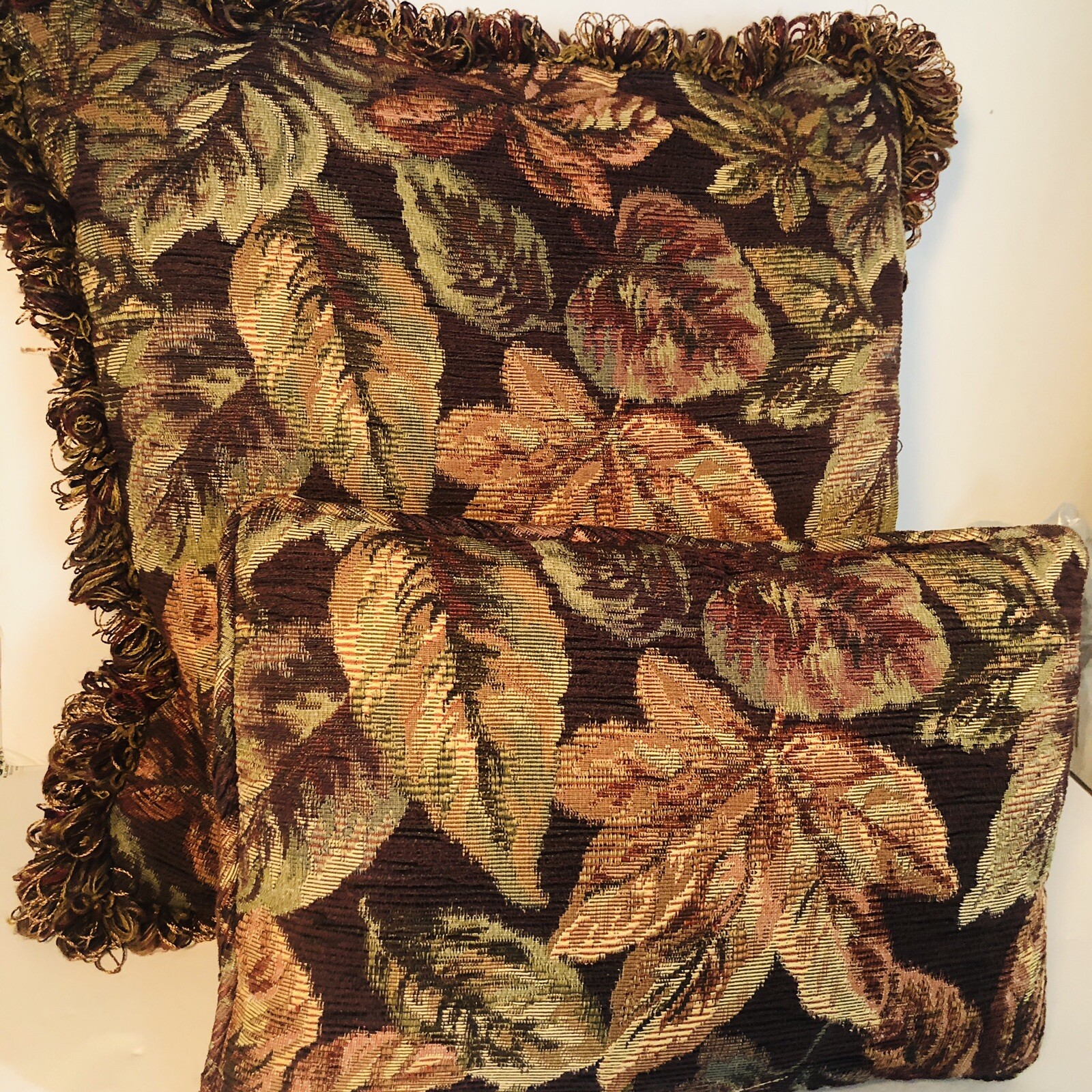 small purple decorative pillows