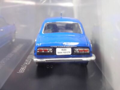 Isuzu Bellett 1600 GTR 1969 Blue 1/43 Scale Box Mini Car Display