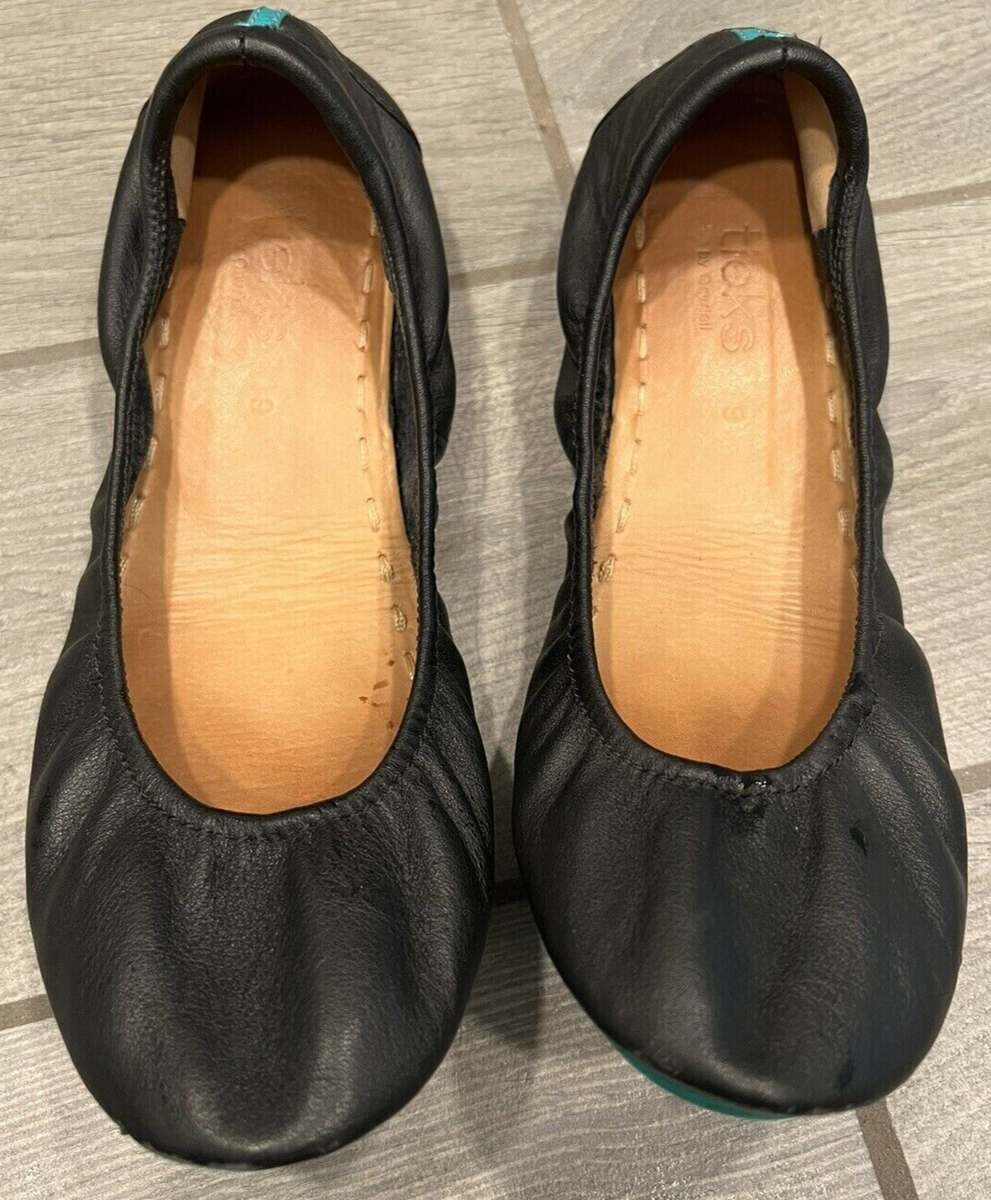 Tieks by Gavrieli Woman's Leather Ballet Flats Sz Black Color