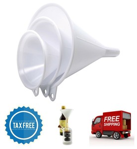 Nopro 3 Pack Different Sizes Plastic Kitchen Funnels Narrow Spout