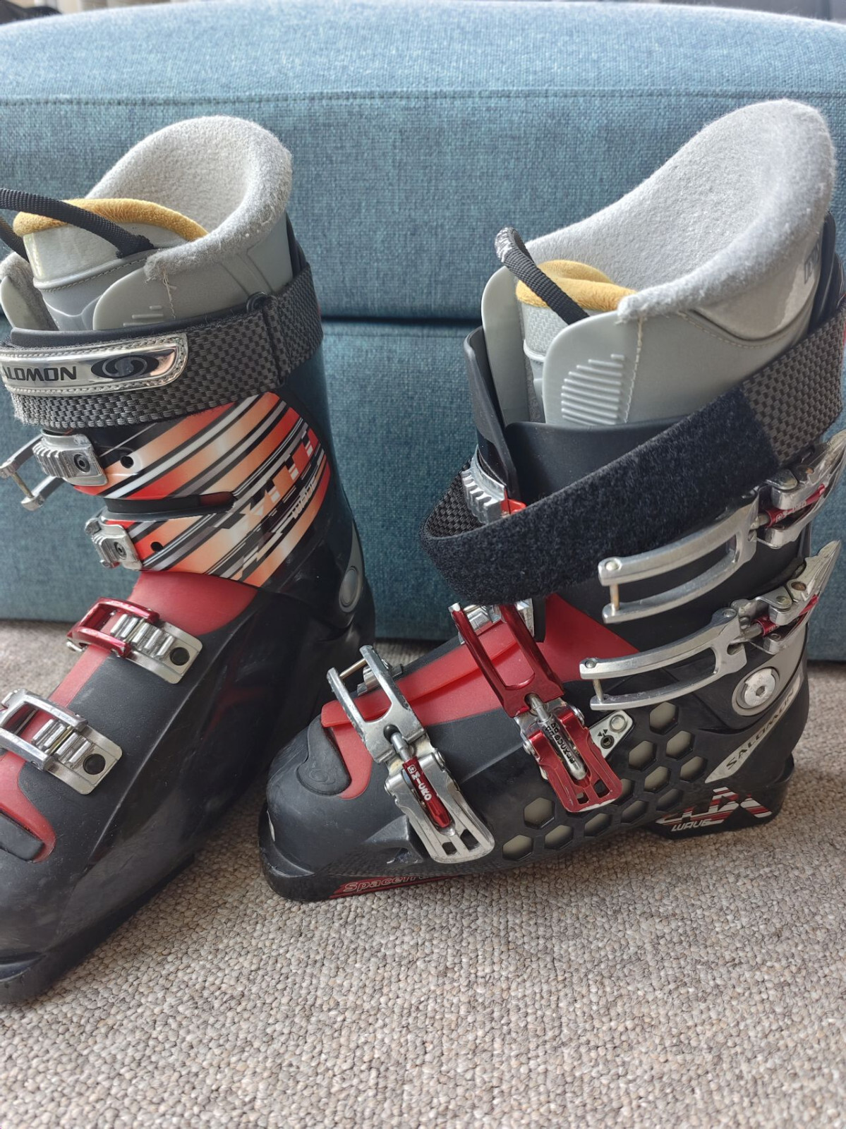 Scarponi da sci Salomon Flex 90 con borsa taglia UK 8 consegna gratuita