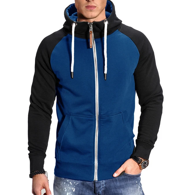 Men's Women color blocked fitness sweatshirt casual and fashionable cardigan top - Image 2 of 4