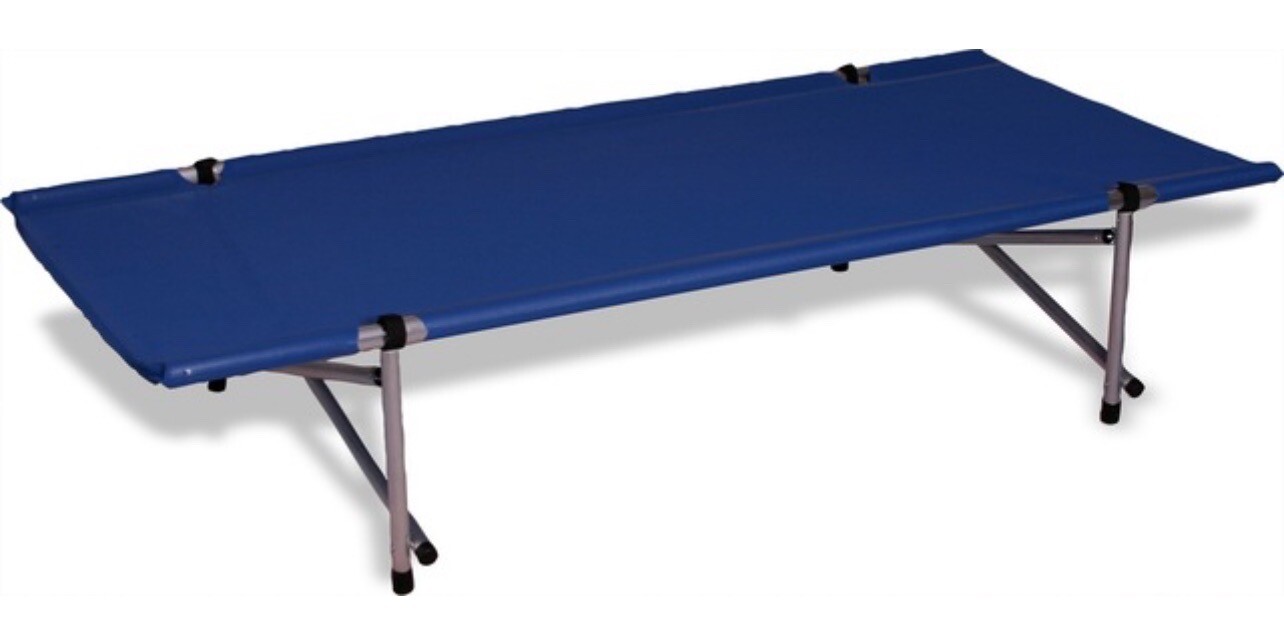 Camp Time RollACot Folding Aluminum Camping Cot Blue (Xtra Wide