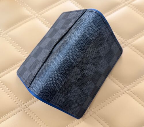 Louis Vuitton damier graphite blue leather Pocket Organizer