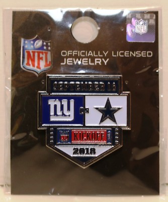 NEW YORK GIANTS VS DALLAS COWBOYS   SEPTEMBER 16, 2018   GAME DAY PIN   NEW
