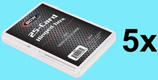 5 BCW 25 COUNT HINGED CARD STORAGE BOXES Case Holder Sports Trading mtg clear