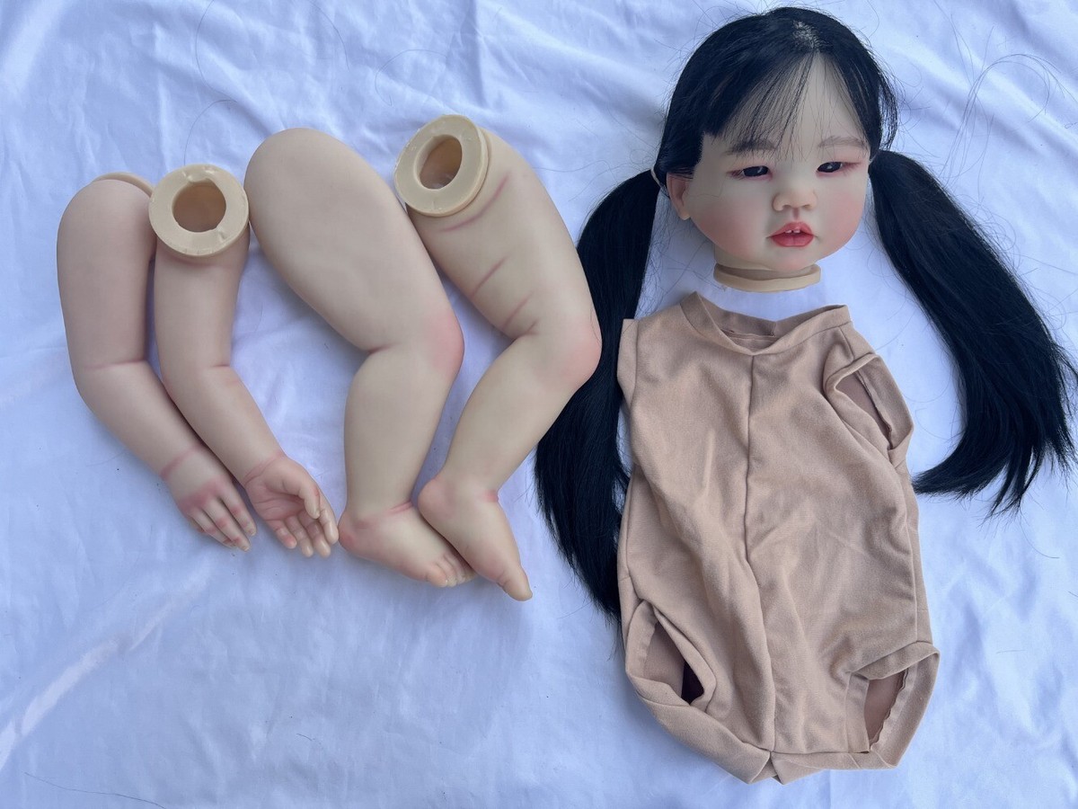 29in Reborn Doll Amaya With Hand-Rooted Long Hair Toddler Girl