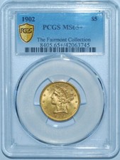 1902 PCGS MS65+ Liberty Head Gold $5 Half Eagle Low Pop