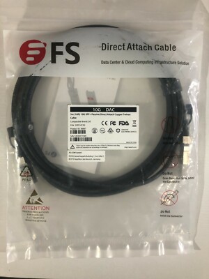FS 16' 10G SFP+ Passive Direct Attach - Copper Twinax Cable SFPP-PC05