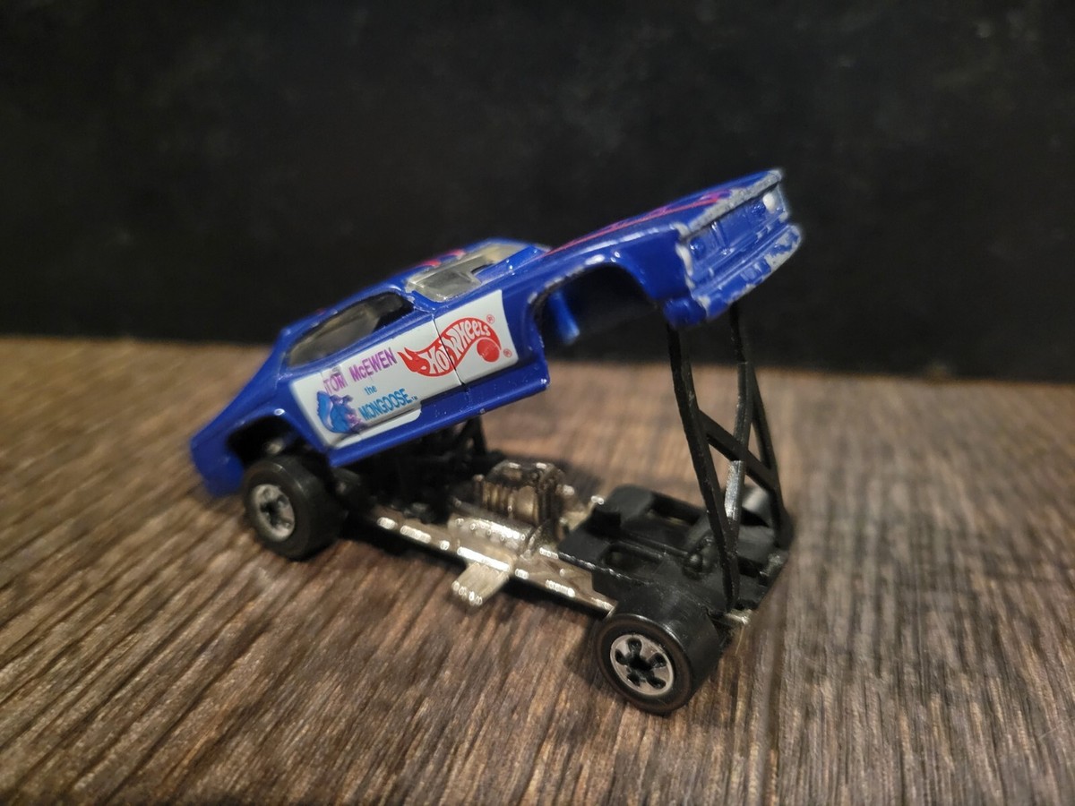 Vintage Hot Wheels 1969 Tom McEWEN Mongoose - Blue Mattel Red