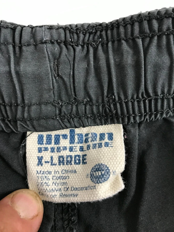 Pantalones Cortos Urban Pipeline Juveniles Talla XL Gris Oscuro Carga Solapas Cordón Ajustable Foto 3 de 4