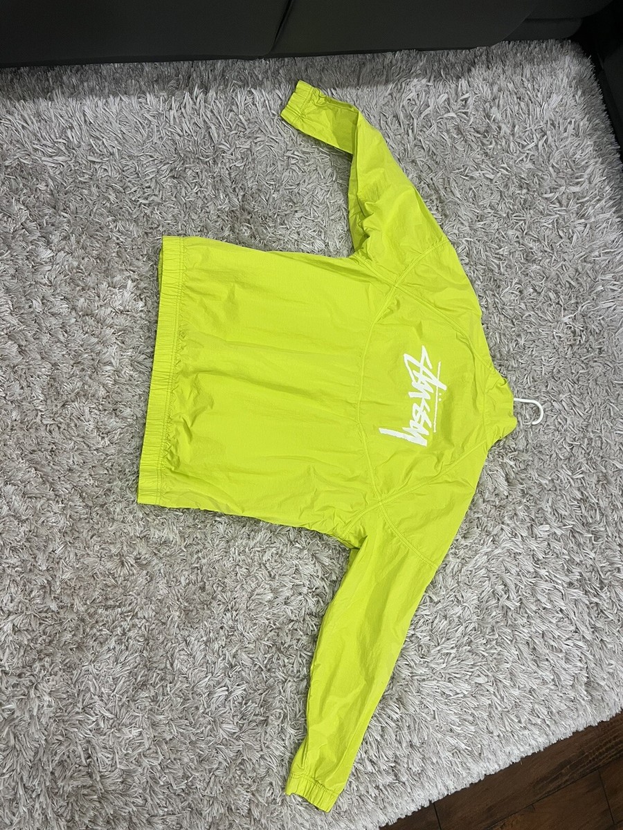 STÜSSY X NIKE WINDRUNNER Jacket (OFF NOIR) LIME Size L 100 STÜSSY X NIKE WINDRUNNER Jacket (OFF NOIR) LIME Size L 100