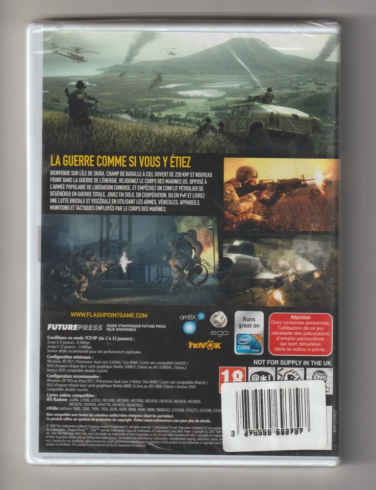 OPERATION FLASHPOINT - DRAGON RISING - CODEMASTERS  2009 - JEU PC NEUF - Photo 2/2
