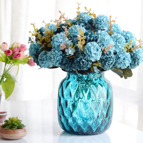 10 Cabezas Flores Falsas Seda Artificial Hortensia Boda Ramo Fiesta Decoración - Imagen 3 de 17