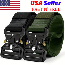 MEN Casual Military Tactical Army Adjustable Quick Release Belts Pants Waistband