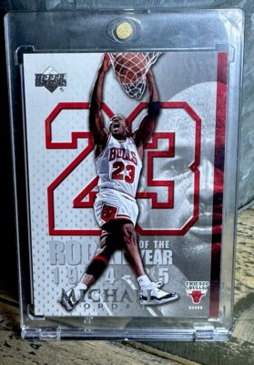 Michael Jordan ROOKIE OF THE YEAR Card 🔥 AUTHENTIC VERY RARE