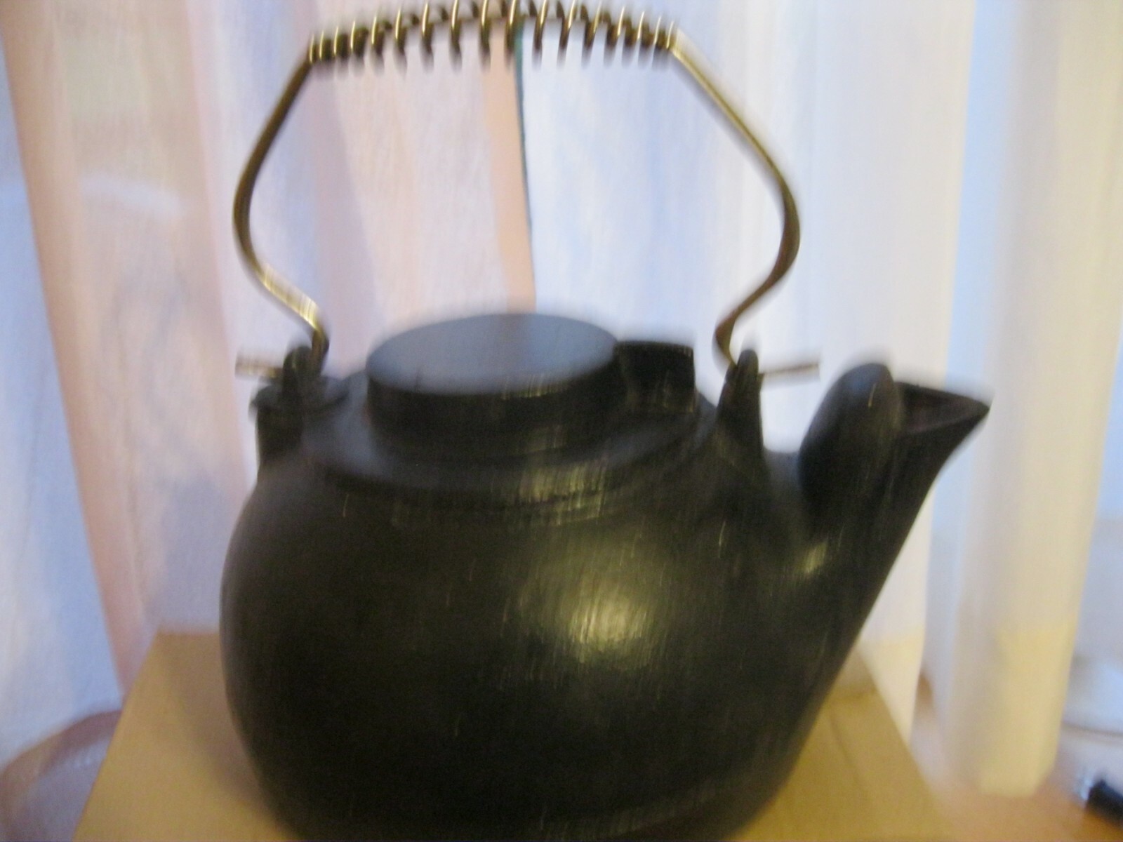 Vintage Cast Iron Tea Kettle/Pot 4 Wood Stove Humidifier Made in China