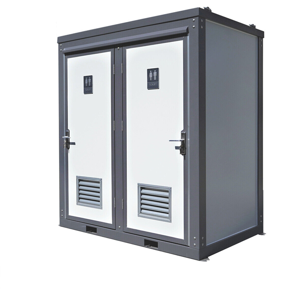 2 Stall w/2 Sinks Toilets Bathroom Bastone Dual Portable Restroom ...