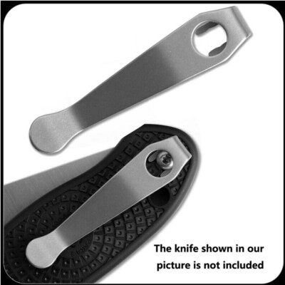 2PC Titanium Deep Carry Wire Clip Black Fits Spyderco Para 3 Sage 5 Kapara US
