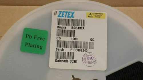 (10 PCS) BSR43TA ZETEX BJT TRANS NPN 80V 1A SOT-89 ROHS - Picture 4 of 5