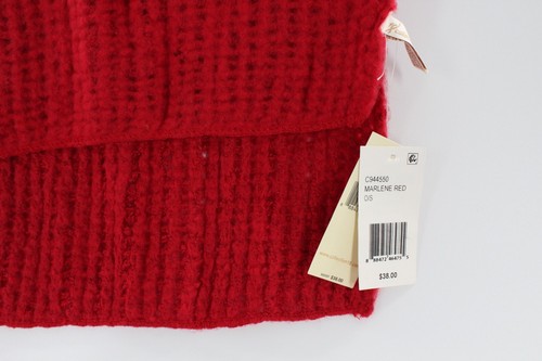 Colección XIIX Bufanda silenciadora de punto de panal punto ganchillo rojo $38 etiquetas - Imagen 2 de 3