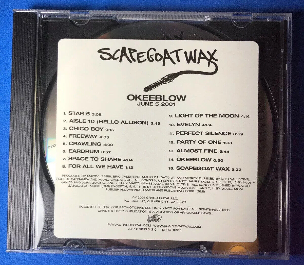 Scapegoat Wax - Okeeblow - Promotional Copy - CD, Grand Scapegoat Wax - Okeeblow - Promotional Copy - CD, Grand