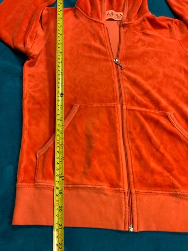 Juicy Couture Velour gerades Bein niedrige Leibhöhe Hose 30 x 31 Reißverschluss Hoodie PXS - Bild 4 von 14