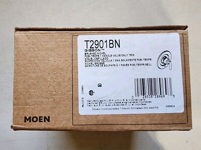 MOEN T2901BN Gibson POSI-TEMP 1 Handle Valve Only Trim Brushed Nickel New