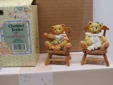 2 Cherished Teddies 141283 JOHN and 141273 DINA Thanksgiving Son and Daughter