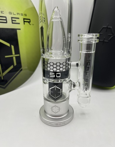NEW SILVER 10" .50 Caliber Glass Water Pipe Hookah Turbine Perc USA Made Thick - Picture 7 of 12