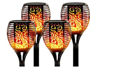 Walensee - Outdoor Solar Lights, Upgraded, Waterproof, Flickering Flames,