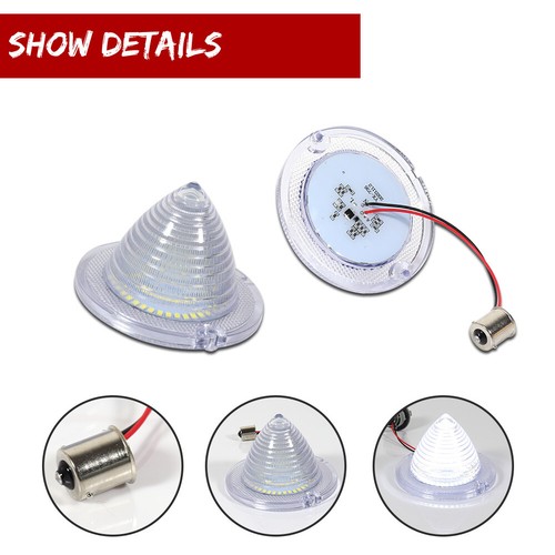 For 1960-1961 Impala Chevy El Camino Clear Rear Backup Reverse Light White Lamps - Picture 3 of 9
