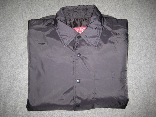 Men's ACTIVE RIDESHOP 2004 Black Insulated Skateboard Button-Up Jacket SOFT! - Picture 11 of 11