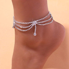 Ankle Bracelet Anklet Chain Silver Foot Sterling Women Beach Jewelry Fashion 925