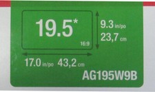 3M  Anti-Glare Filter for 19.5 in Widescreen Monitor, AG195W9B 433 mm x 237 mm