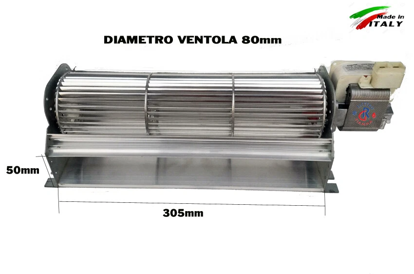 YES VENTOLA TANGENZIALE STUFA PELLET TRIAL 8A130B-015 NORDICA EXTRAFLAME