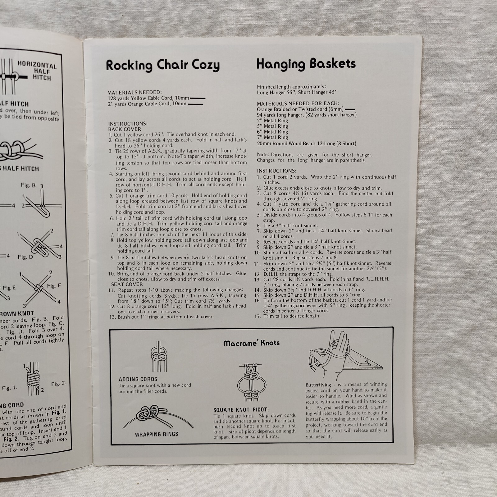 Rare Vtg 1978 MACRAME FOR EVERYDAY LIVING 15 Project Instructions GayleMot GM18