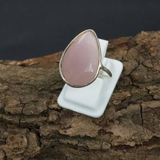 Natural Rose Quartz Ring,925 Sterling Silver Ring,Hanmdade Ring,All Sizes 3 to14