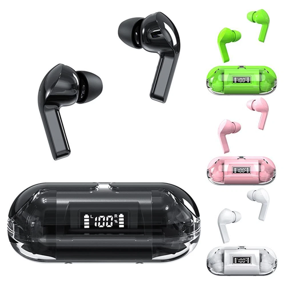Earphone Space Capsule Transparent Bluetooth Compatible 5.3