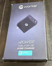mworks! mPOWER! 36w Dual Port USB Wall Charger - Qualcomm Quick Charge 3.0