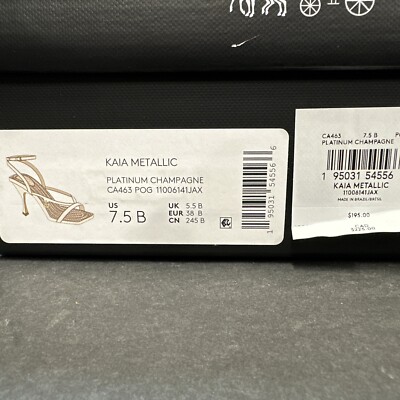 Coach Kaia Metallic High Heel Sandal-Platinum Champagne