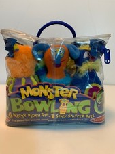Melissa  Doug Monster Plush Bowling Game 6 Wacky Plush Pins 1 Silly Stuffed Bal