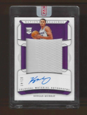2022 NATIONAL TREASURES #CMA-KM KEEGAN MURRAY RC PATCH AUTO SERIAL #03/49 XX