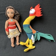 Moana And Hei Hei Rooster Plush 10 Inch Just Play Lot Of 2 Stuffed Toys