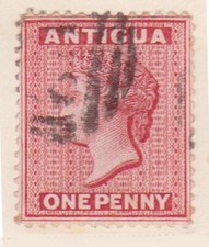 (F193-7) 1873-9 Antigua 1d rose red QVIC stamp (G)