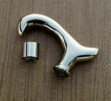 Vintage Silver Brass Plain Derby Head Handle For Wooden Stick Walking Cane Gift